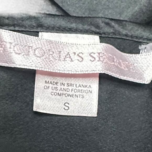 VICTORIA’S SECRET Women’s Gray Green Satin Lace-Up Slip Dress Size Small - Picture 3 of 5